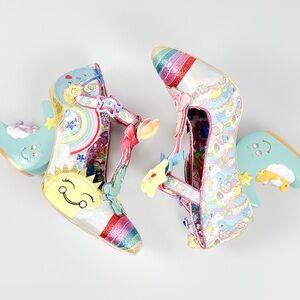 Irregular Choice × Care Bears Kingdom of Caring Heels Yellow Blue Size 39